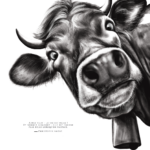 affiche vache - dessin vache - Marjorie Esquerre
