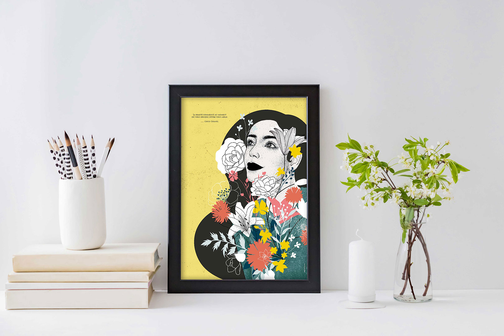 Affiche Coco Chanel : La plus belle couleur