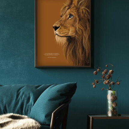 Le Lion "le courage" Mandela