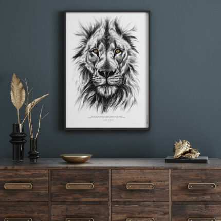 Le Lion "la force"- affiche grand format