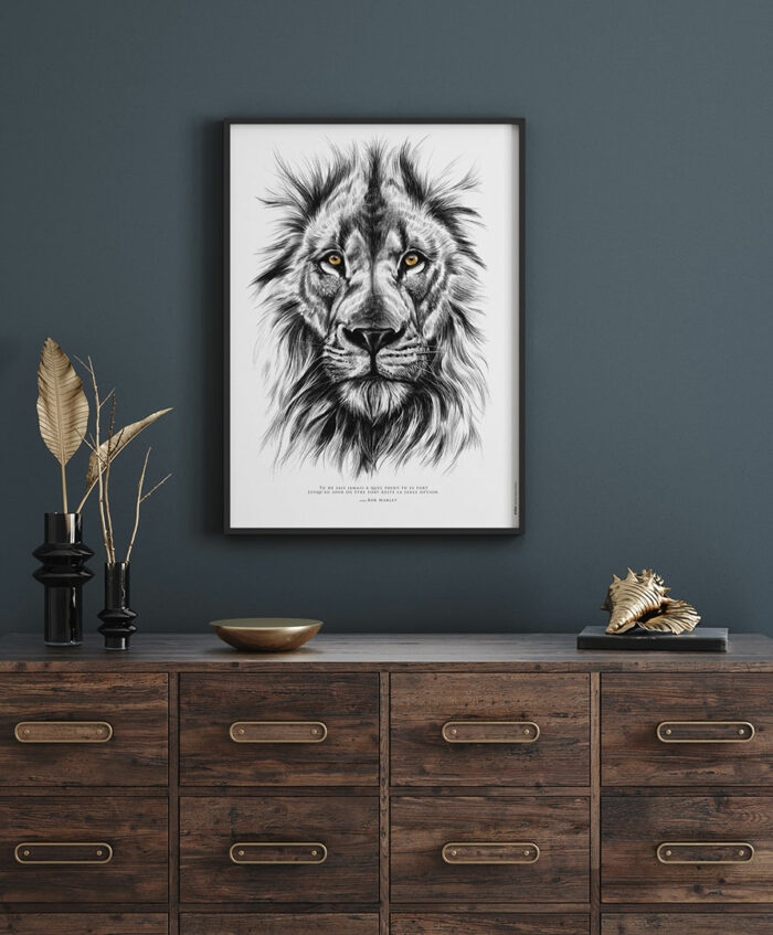 Le Lion "la force"- affiche grand format