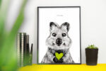 Le Quokka "le sourire" Coeur vert