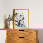 affiche les ours polaires - citation d'antoine de Saint-Exupéry - dessin de Marjorie Esquerre