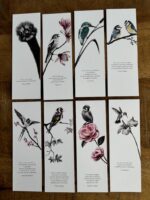 Lot de 8 marque-pages oiseaux - dessin de Marjorie Esquerre pour décopositive