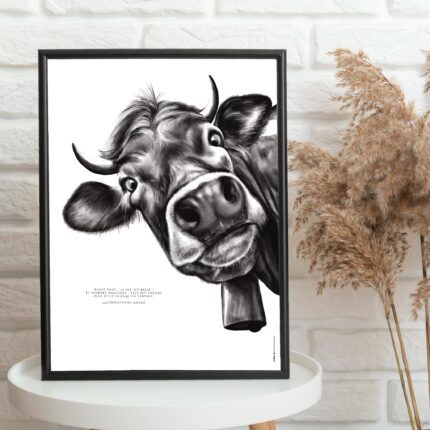 affiche-vache- dessin de Vache par Marjorie Esquerre