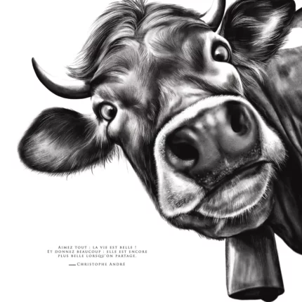 affiche vache - dessin vache - Marjorie Esquerre