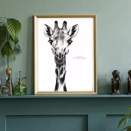 Affiche Girafe "être à la hauteur"