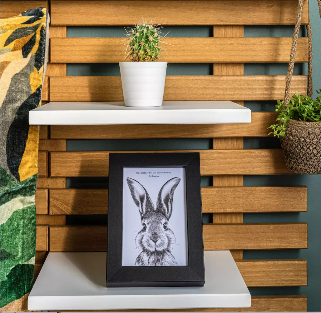Le Lapin "l'écoute" Affiche Lapin "l'écoute"