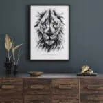 Le Lion "la force"- affiche grand format