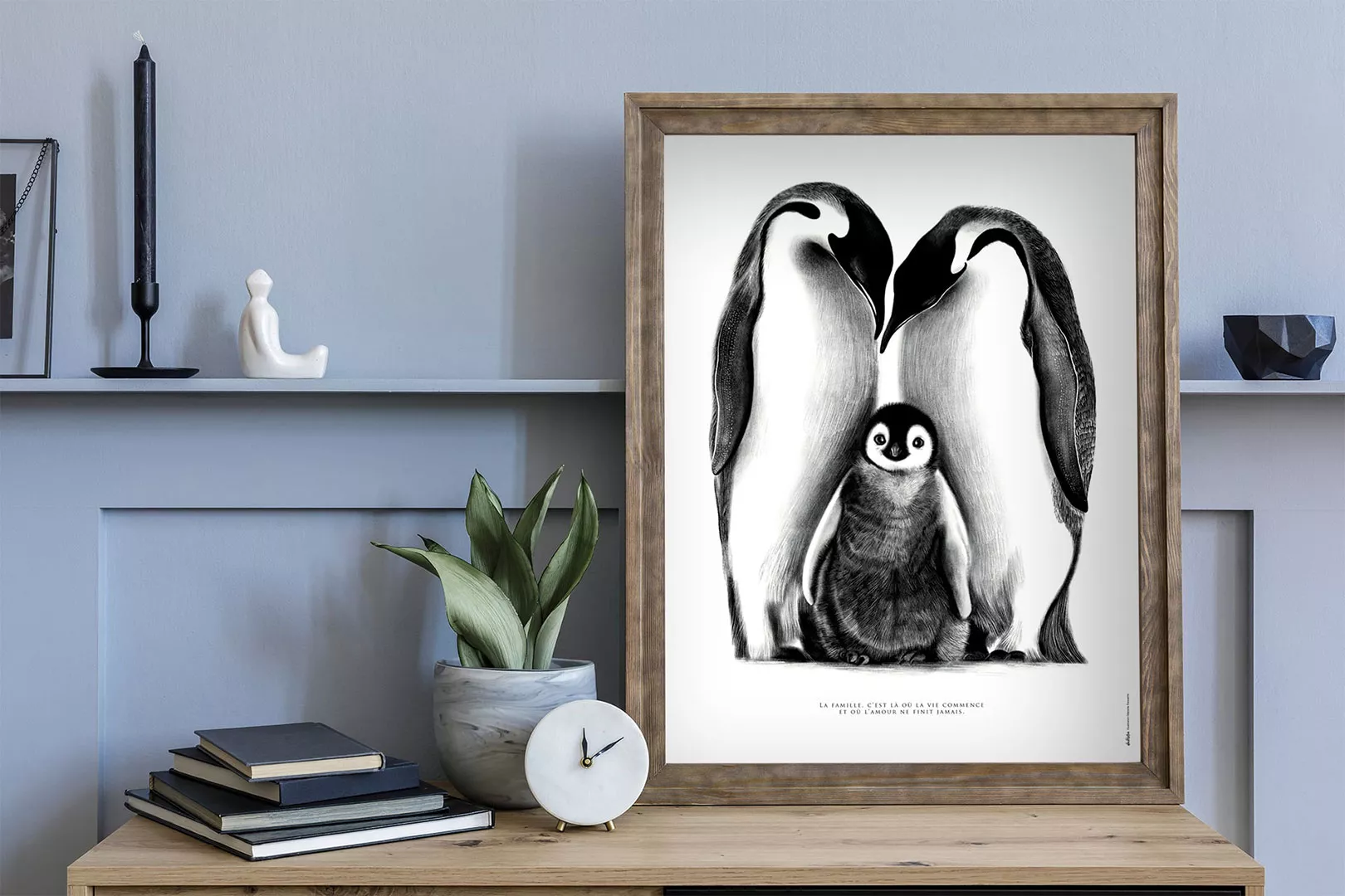 Les Manchots "la famille" Affiche Manchots "la famille"