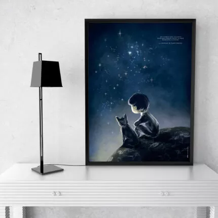 affiche Saint Exupery - citation du Petit Prince