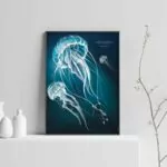 Affiche inspirante et positive portant la citation Frank Zappa "Un esprit est comme un parachute, il ne fonctionne qu'une fois ouvert"