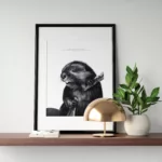 Affiche avec dessin de Castor portant la citation “Choisis un travail que tu aimes et tu n’auras pas à travailler un seul jour de ta vie.” Confucius - Dessin par Marjorie Esquerre