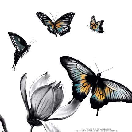 affiche Le changement - Papillons