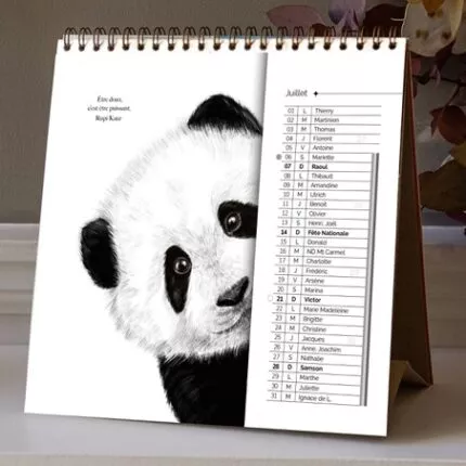 calendrier 2024 animaux - calendrier les AniMots de sagesse - 13 feuillets - made in france