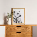 affiche les ours polaires - citation d'antoine de Saint-Exupéry - dessin de Marjorie Esquerre