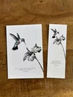 carte postale et marque-page Colibri par decopositive