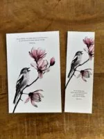 carte postale et marque-page decopositive - le pinson