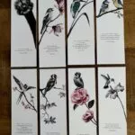 Lot de 8 marque-pages oiseaux - dessin de Marjorie Esquerre pour décopositive