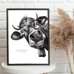 affiche-vache- dessin de Vache par Marjorie Esquerre